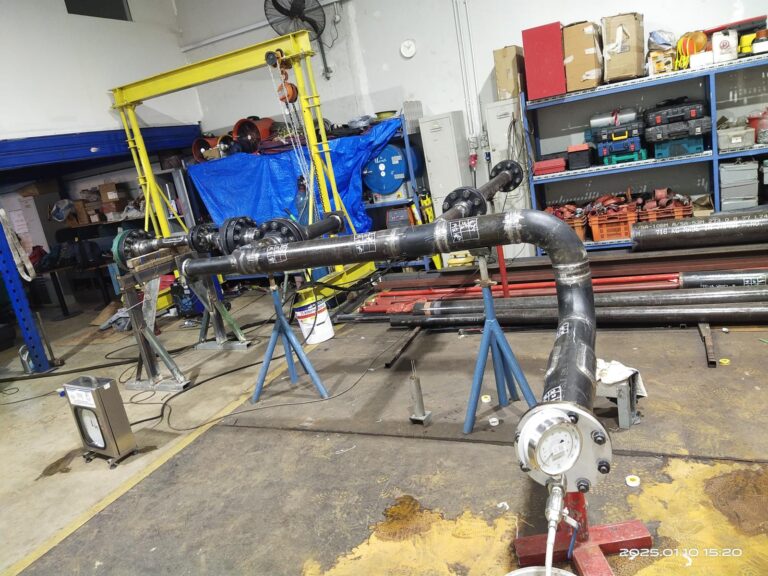 In Rack sprinkler system Hydro test